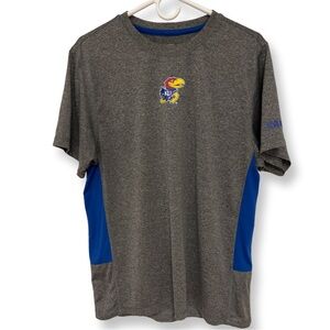 KU Kansas Jayhawk NCAA Athletic Shirt Men’s Large Gray